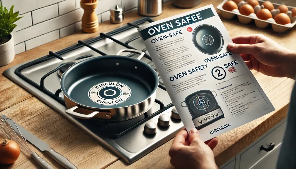 How do I know if my circulon pan is oven-safe