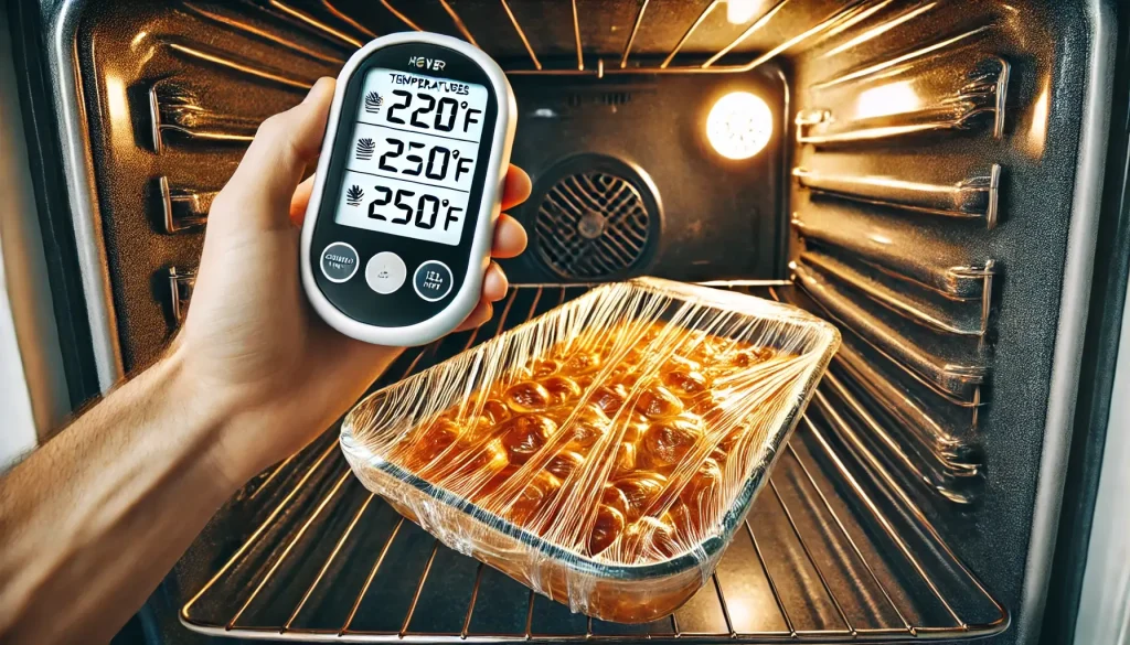 What temperature does cling wrap melt